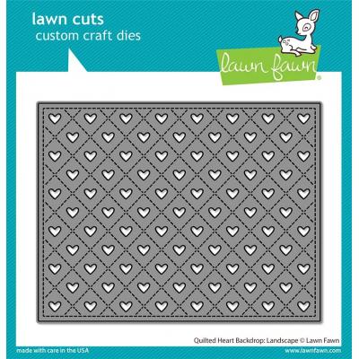Lawn Fawn Lawn Cuts - Quilted Heart Backdrop Landscape